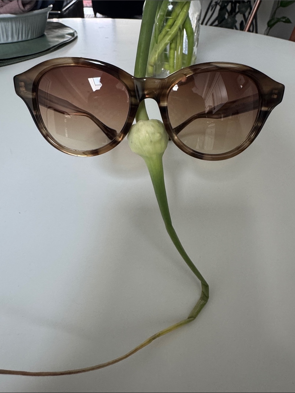 Corsica DITA sunglasses gold/amber tint, made in Japan, like new.